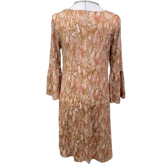 New Directions Snakeskin Print Shift Dress - Picture 4 of 5
